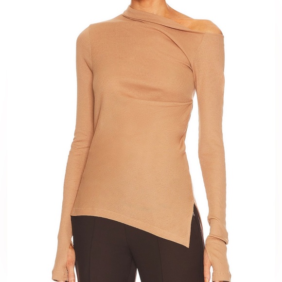 Helmut Lang Top in Almond Butter - Picture 2 of 4